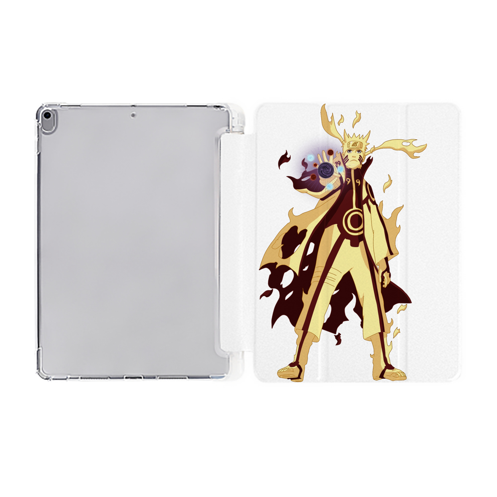 （画像用） NARUTO -ナルト- うずまき ナルト Uzumaki Naruto IPad ケース ペン収納付き 三つ折りスタンド PUレザー×シリコン 対応機種9.5/10.5/10.9インチ